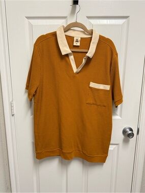Dandy Del Mar Orange Waffle Polo